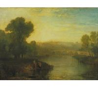 PMEFGJDPE Famous Painting Poster Wall Decor Art Print Images View of Richmond Hill and Bridge by Mallord William Turner Animal Posters for Home Decor 60x90cm