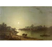 PMEFGJDPE Famous Painting Poster Wall Decor Art Print Images View of Windsor Castle Looking At the Lower Ward by Moonlight by Henry Pether Animal Posters for Home Decor 60x90cm