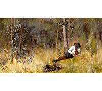 PMEFGJDPE Famous Painting Poster Wall Decor Art Print Images While the Billy Boils Frederick Mccubbin Animal Posters for Home Decor 60x90cm