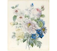 PMEFGJDPE Famous Painting Print Artwork Premium Artwork A Bunch of Flowers including a Roses Hibiscus Asters Gentian by Pierre Redouté Modern Canvas for Home Decor 60x90cm