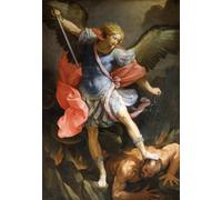 PMEFGJDPE Famous Painting Print Artwork Premium Artwork Archangel Michael Defeating Enemy by Vintage Painting Modern Canvas for Home Decor 60x90cm