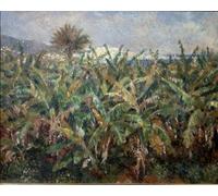 PMEFGJDPE Famous Painting Print Artwork Premium Artwork Banana Field by Pierre Auguste Renoir Modern Canvas for Home Decor 60x90cm