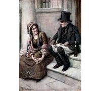 PMEFGJDPE Famous Painting Print Artwork Premium Artwork Charles Dickens's the Chimes by Harold Copping Modern Canvas for Home Decor 60x90cm