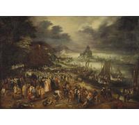 PMEFGJDPE Famous Painting Print Artwork Premium Artwork Christ Preaching From a Boat Christ Preaching From a Boat by Jan the Elder Brueghel Modern Canvas for Home Decor 60x90cm