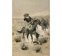 PMEFGJDPE Famous Painting Print Artwork Premium Artwork Days on the Range by Frederic Remington Modern Canvas for Home Decor 60x90cm