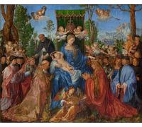 PMEFGJDPE Famous Painting Print Artwork Premium Artwork Feast of the Rosary by Albrecht Dürer Modern Canvas for Home Decor 60x90cm