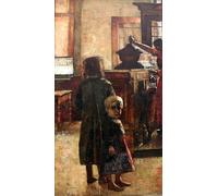 PMEFGJDPE Famous Painting Print Artwork Premium Artwork Flemish Taverns by Lesser Ury Modern Canvas for Home Decor 60x90cm