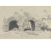 PMEFGJDPE Famous Painting Print Artwork Premium Artwork Furness Abbey East August by Edward Leaars Modern Canvas for Home Decor 60x90cm