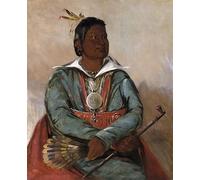 PMEFGJDPE Famous Painting Print Artwork Premium Artwork He Who Puts Out and Kills Chief of the Tribe by George Catlin Modern Canvas for Home Decor 60x90cm