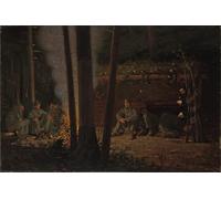 PMEFGJDPE Famous Painting Print Artwork Premium Artwork in Front of Yorktown by Winslow Homer Modern Canvas for Home Decor 60x90cm