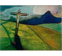 PMEFGJDPE Famous Painting Print Artwork Premium Artwork Kreuz in Landschaft by Marianne Von Werefkin Modern Canvas for Home Decor 60x90cm