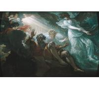 PMEFGJDPE Famous Painting Print Artwork Premium Artwork Moses Shown the Promised Land by Benjamin West Modern Canvas for Home Decor 60x90cm