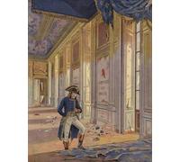 PMEFGJDPE Famous Painting Print Artwork Premium Artwork Napoleon Bonaparte Among the Ruins of the Tuileries by Jacques Marie Gaston Onfray De Breville Modern Canvas for Home Decor 60x90cm