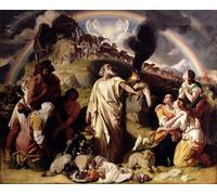 PMEFGJDPE Famous Painting Print Artwork Premium Artwork Noah's Sacrifice by Daniel Maclise Modern Canvas for Home Decor 60x90cm
