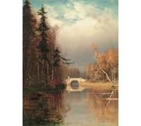 PMEFGJDPE Famous Painting Print Artwork Premium Artwork Park in Autumn by Juli Julievich Klever Modern Canvas for Home Decor 60x90cm
