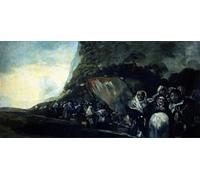 PMEFGJDPE Famous Painting Print Artwork Premium Artwork Pilgrimage to the Fountain of San Isidro by Francisco De Goya Modern Canvas for Home Decor 60x90cm