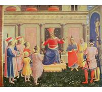 PMEFGJDPE Famous Painting Print Artwork Premium Artwork Saints Cosmas and Damian and Their Brothers Before the Proconsul Lysias by Fra Angelico Modern Canvas for Home Decor 60x90cm