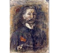 PMEFGJDPE Famous Painting Print Artwork Premium Artwork Self portrait by Mikhail Aleksandrovich Vrubel Modern Canvas for Home Decor 60x90cm