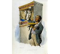 PMEFGJDPE Famous Painting Print Artwork Premium Artwork Small Metier of the City of Naples the Puppeteer by Filippo Palizzi Modern Canvas for Home Decor 60x90cm