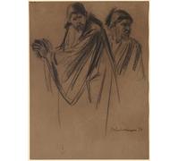 PMEFGJDPE Famous Painting Print Artwork Premium Artwork Studies for Saint Paul on the Way to Damascus by Max Liebermann Modern Canvas for Home Decor 60x90cm