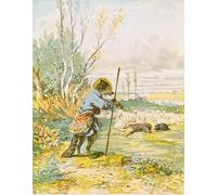 PMEFGJDPE Famous Painting Print Artwork Premium Artwork the Animal As a Shepherd by Jules David Modern Canvas for Home Decor 60x90cm