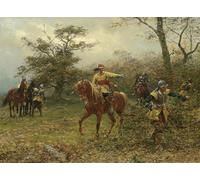 PMEFGJDPE Famous Painting Print Artwork Premium Artwork the Boscobel Oak by Ernest Crofts Modern Canvas for Home Decor 60x90cm