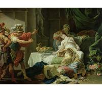 PMEFGJDPE Famous Painting Print Artwork Premium Artwork the Death of Cleopatra by Louis Jean François Lagrenée Modern Canvas for Home Decor 60x90cm