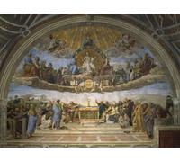 PMEFGJDPE Famous Painting Print Artwork Premium Artwork the Disputation of the Holy Sacrament From the Stanzaa Segnatura by Raffaello Sanzio Raphael Modern Canvas for Home Decor 60x90cm