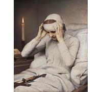 PMEFGJDPE Famous Painting Print Artwork Premium Artwork the Ecstatic Virgin Anna Katharina Emmerich by Gabriel Cornelius Ritter Von Max Modern Canvas for Home Decor 60x90cm