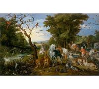 PMEFGJDPE Famous Painting Print Artwork Premium Artwork the Entry of the Animals Into Noahs Ark by Jan the Elder Brueghel Modern Canvas for Home Decor 60x90cm
