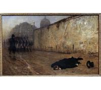 PMEFGJDPE Famous Painting Print Artwork Premium Artwork the Execution of the Marechal Michel Ney At Nine O'clock in the Morning December by Jean Leon Gerome Modern Canvas for Home Decor 60x90cm