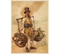 PMEFGJDPE Famous Painting Print Artwork Premium Artwork the Gardener by William Henry Hunt Modern Canvas for Home Decor 60x90cm