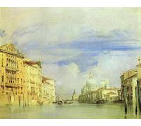 PMEFGJDPE Famous Painting Print Artwork Premium Artwork the Grand Canal. by Richard Parkes Bonington Modern Canvas for Home Decor 60x90cm