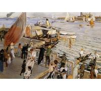 PMEFGJDPE Famous Painting Print Artwork Premium Artwork the Grand Canal by Tito Modern Canvas for Home Decor 60x90cm