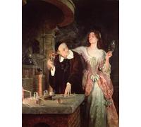 PMEFGJDPE Famous Painting Print Artwork Premium Artwork The Laboratory by John Collier Modern Canvas for Home Decor 60x90cm