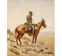PMEFGJDPE Famous Painting Print Artwork Premium Artwork the Lookout by Frederic Remington Modern Canvas for Home Decor 60x90cm