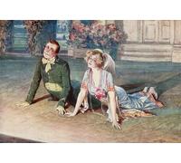PMEFGJDPE Famous Painting Print Artwork Premium Artwork the Merry Widow Duet and Dance by Famous Artist Modern Canvas for Home Decor 60x90cm