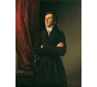 PMEFGJDPE Famous Painting Print Artwork Premium Artwork the Painter Robert Theer by Friedrich Von Amerling Modern Canvas for Home Decor 60x90cm