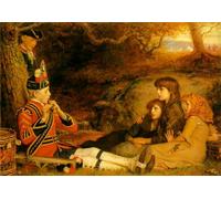 PMEFGJDPE Famous Painting Print Artwork Premium Artwork the Piper by John Everett Millais Modern Canvas for Home Decor 60x90cm