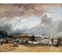 PMEFGJDPE Famous Painting Print Artwork Premium Artwork the Water Parterres At Versailles by Richard Parkes Bonington Modern Canvas for Home Decor 60x90cm