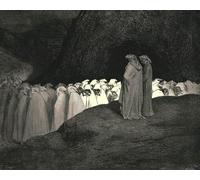 PMEFGJDPE Famous Painting Print Artwork Premium Artwork Tuscan Disdain Not to Instruct Us Who Thou Art by Gustave Dore Modern Canvas for Home Decor 60x90cm