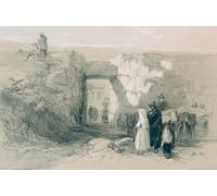 PMEFGJDPE Famous Painting Print Artwork Premium Artwork Views in Romess and Its Environs the Ancient Cyclopean Gate Alatri by Edward Leaars Modern Canvas for Home Decor 60x90cm