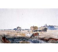 PMEFGJDPE Famous Pictures Paintings Canvas Prints a Hayfield by Peter De Wint Wall Art Graffiti for Home Decor 60x90cm