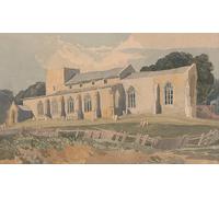 PMEFGJDPE Famous Pictures Paintings Canvas Prints Blickling Church Norfolk From the South East by Sell Cotman Wall Art Graffiti for Home Decor 60x90cm