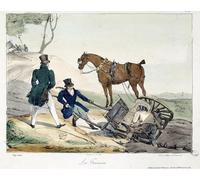 PMEFGJDPE Famous Pictures Paintings Canvas Prints Cart Accident Caused by Eugene Louis Lami Wall Art Graffiti for Home Decor 60x90cm