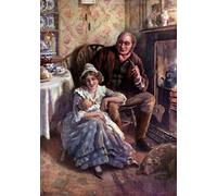 PMEFGJDPE Famous Pictures Paintings Canvas Prints Charles Dickens the Cricket on the Hearth by Harold Copping Wall Art Graffiti for Home Decor 60x90cm