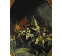 PMEFGJDPE Famous Pictures Paintings Canvas Prints Damned by Eugenio Lucas Velázquez Wall Art Graffiti for Home Decor 60x90cm