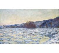 PMEFGJDPE Famous Pictures Paintings Canvas Prints Ice Floes At Twilight by Claude Monet Wall Art Graffiti for Home Decor 60x90cm