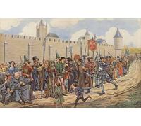PMEFGJDPE Famous Pictures Paintings Canvas Prints Louis Xi Raised an From the Citizens of Paris Wall Art Graffiti for Home Decor 60x90cm