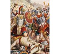 PMEFGJDPE Famous Pictures Paintings Canvas Prints Lucullus Fighting to Stop the Advance of Mithridates by Tancredi Scarpelli Wall Art Graffiti for Home Decor 60x90cm